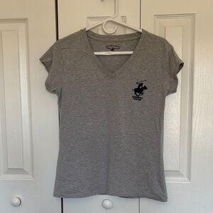 Polo by Ralph Lauren Women's Heather Gray V-Neck Tee